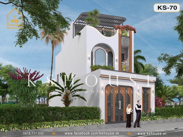 Thiết kế nhà bình dương nhà phố 2 tầng 1 tum
