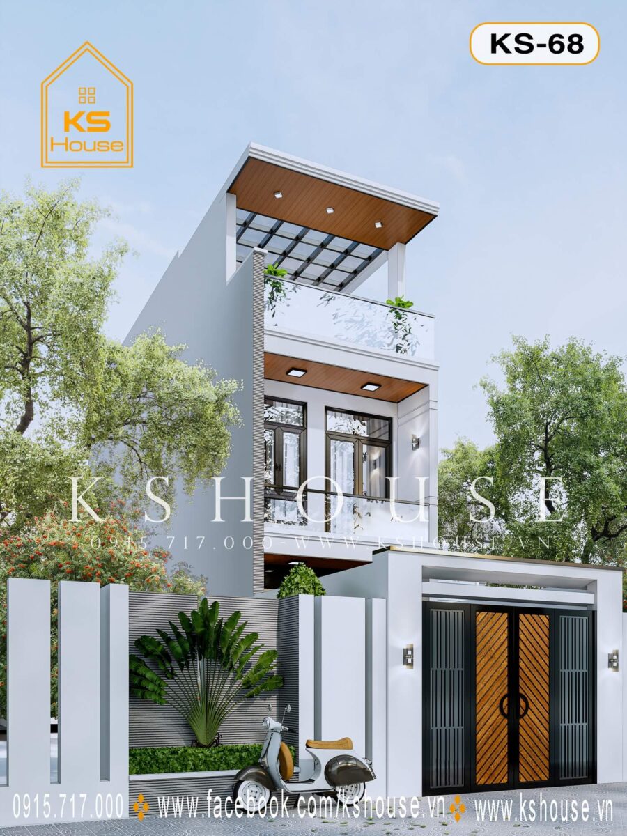 Nhà phố hiện đại 2 tầng 1 tum 4x20 ở Biên Hòa KS68